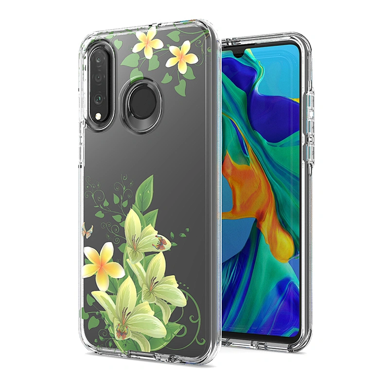 wholesale phone case,custom design phone back cover with double layer for Huawei p30 lite