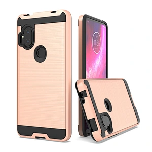 Double layer protector custom printed mobile case cell phone accessories for Motorola One Hyper