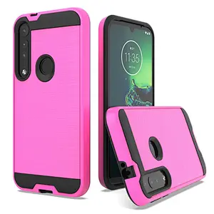 new trending China supplier phone case 2 in 1 hard phone cover for moto g8 plus