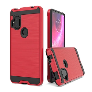 Double layer protector custom printed mobile case cell phone accessories for Motorola One Hyper