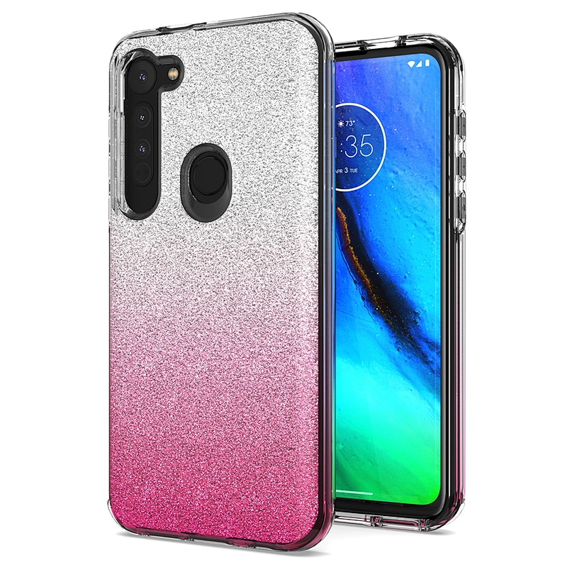 Latest universal Gradient Glitter Shiny mobile cell phone covers For Motorola E6 Plus Play One Hyper E6S