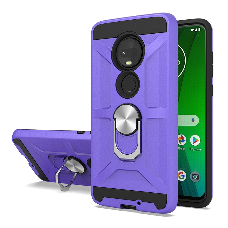 Anti-shock Built-in Metal ring bracket cellphone cases for Motorola E5 Plus G7 power G8 Power G Power 2020
