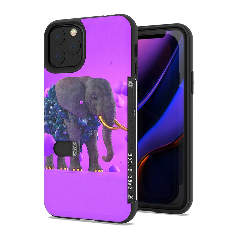 Shockproof Case OEM Printing Mobile Phone Shell with Card Slot for iPhone 11 Pro Max