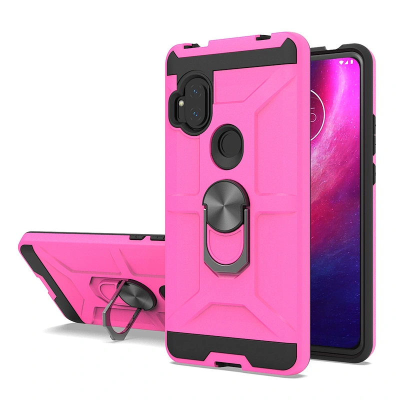New Arrival shockproof magnetic ring holder cell back phone covers case for Motorola moto one hyper