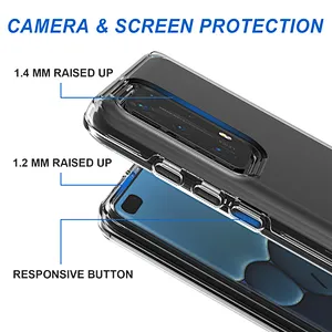 Bulk Clear tpu pc transparent shockproof phone cases For Huawei P40 Lite Y6P Y7P Y5P 2020