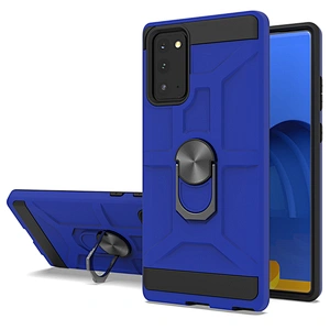 Kickstand tpu pc phone cover case with 360 metal ring holder for Samsung Note 10 Plus 20 Ultra