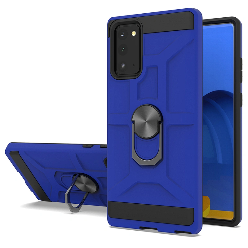 Kickstand tpu pc phone cover case with 360 metal ring holder for Samsung Note 10 Plus 20 Ultra