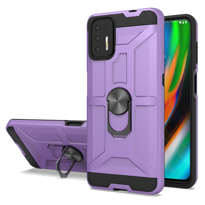 shockproof cases ring holder PC TPU phone case for Motorola G9 plus play one fusion