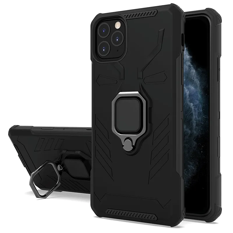2023 New Design Mobile Back Cover 360 Ring Holder Cell Android Phone Case For iPhone 11 12 Pro Max Mini