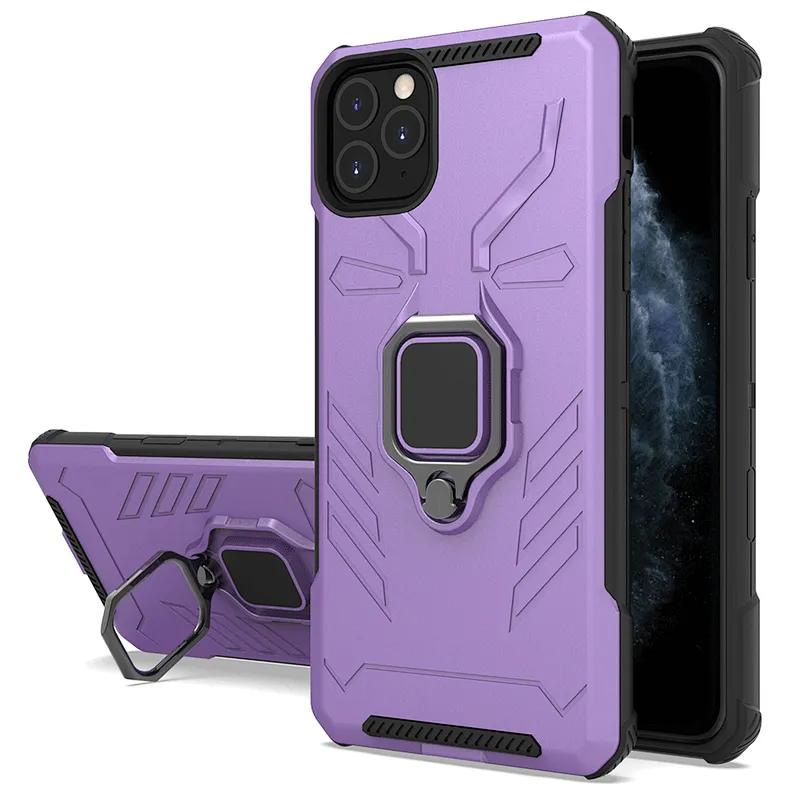 Anti-drop matte finish telephone covers mobile phone shell with kickstand for iPhone 7 8 Plus 11 12 Mini Pro Max