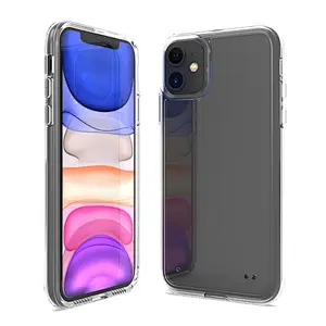 Shockproof Transparent clear case for IPhone 11 TPU+ Acrylic Phone Case