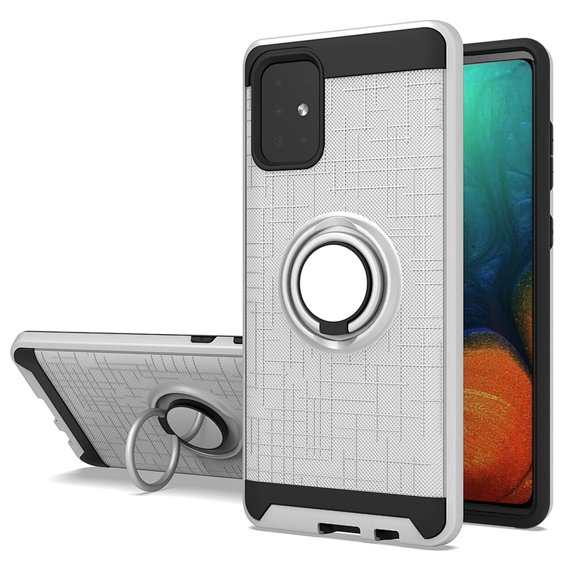 Anti scratch rose gold phone case with 360 rotating ring holder for Samsung Galaxy A71