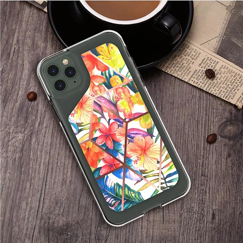 OEM ODM Back Cover IMD Printed Flower Mobile Cell Phone Case For iPhone X XS XR Max 11 Pro