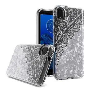 hot selling flower printing phone case for Motorola E6 shell paper phone cover