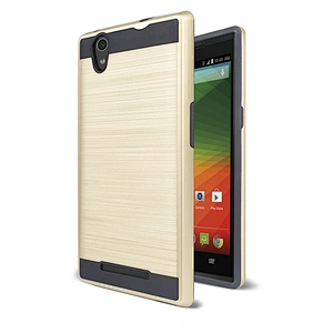 2 in 1 Soft TPU Brush Metal no slip cell phone case For ZTE blade A602 V9 vita Z970 A530