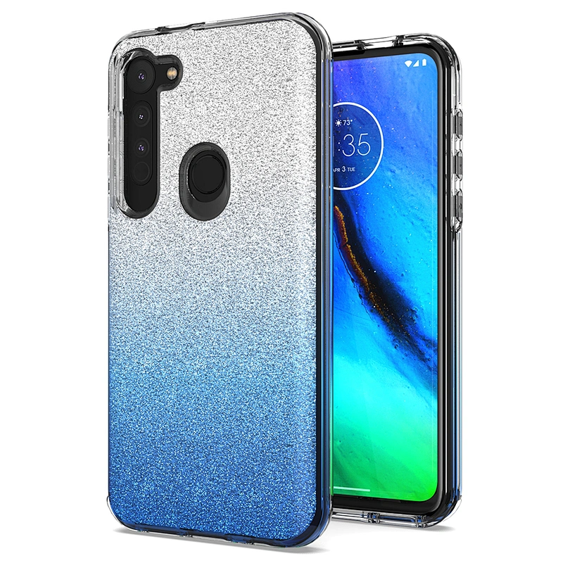 Latest universal Gradient Glitter Shiny mobile cell phone covers For Motorola E6 Plus Play One Hyper E6S