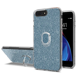 Glitter crystal phone case cover with ring stand holder for Apple iPhone 6 7 8 Plus