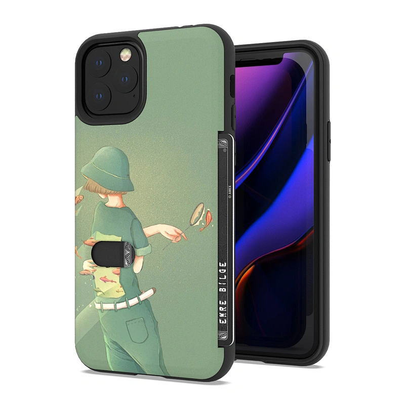 Shockproof Case OEM Printing Mobile Phone Shell with Card Slot for iPhone 11 Pro Max