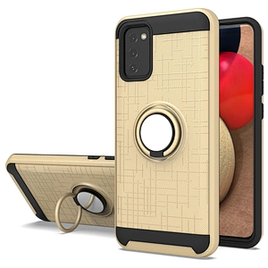 Android models double layers cell phone mobile cases with ring holder for Samsung A02S