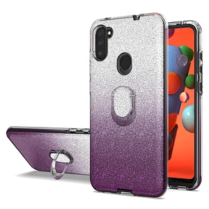 2 in 1 Customized shinning PC TPU glitter phone case for Samsung A11 A21 A51 A71