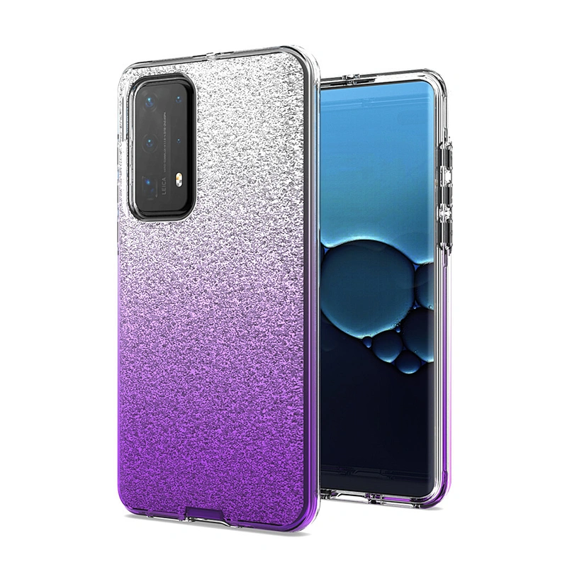 Custom Ultra Clear Crystal Shinning Bling Glitter Phone Case For Huawei Y6S Y7S Y9S Nova 5T P40 Y5P Y6P Y7P