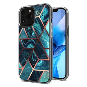 OEM ODM IMD Printed Flower Back Cover Marble TPU PC Phone Case For iPhone 11 Pro Max 12 Mini