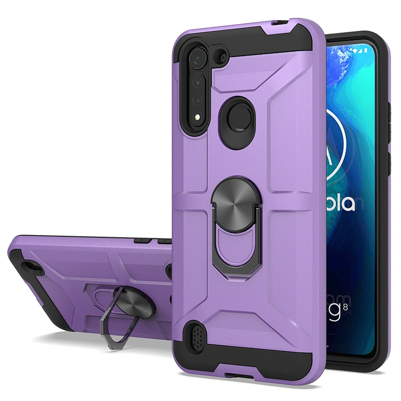 Top selling pink color fashion ring holder phone cover case for Motorola G8 Power Lite