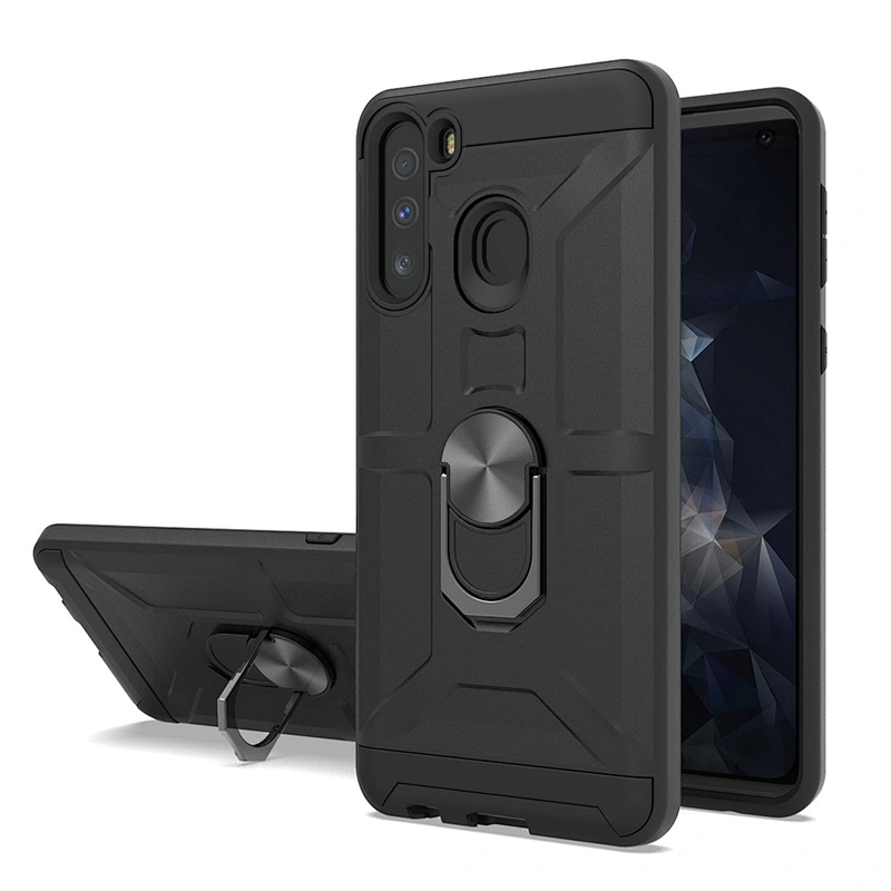 ring holder back cover black TPU mobile phone cases for SAMSUNG A21 S20 J4 plus A01