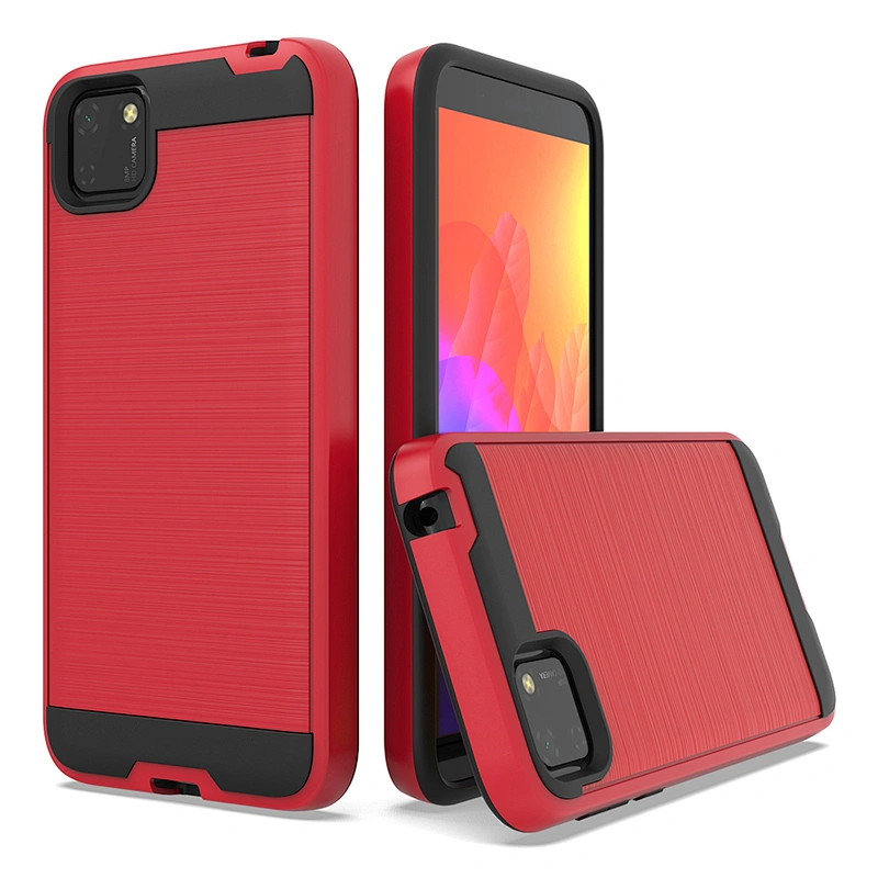 wholesale tough PC TPU Brushed metal case for Huawei P40 lite Nova 7i Y8S Y5P Y6P Y7P