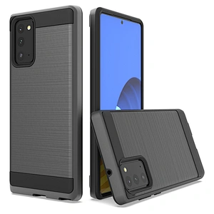 Non-slip Brushed Texture TPU PC Combo Phone Case for Samsung Note10 Plus 20 Ultra