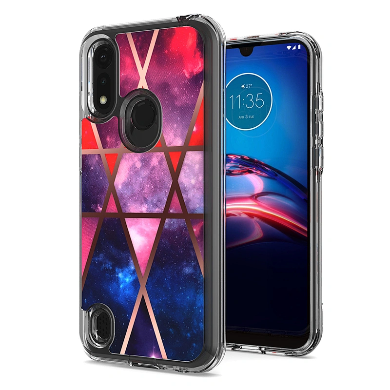 factory original wholesale IMD electroplating printed marble phone cases for motorola E 2020 E7 E6S