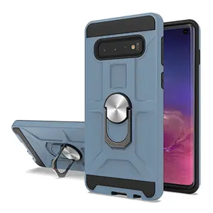 HOT SALE! High quality tpu pc 2 in 1 mobile phone cases with stand ring holder for Samsung S10