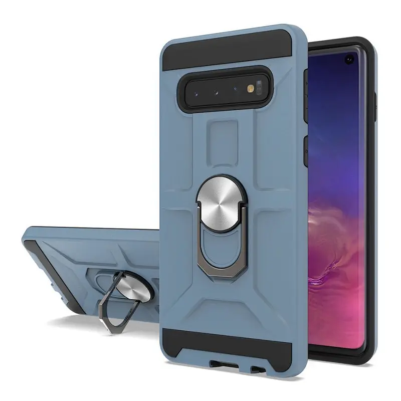 HOT SALE! High quality tpu pc 2 in 1 mobile phone cases with stand ring holder for Samsung S10