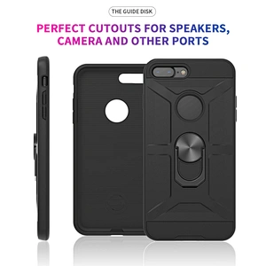 Fashionable matte finish mobile phone case covers with ring holder for iPhone 7 8 Plus 11 Pro Max
