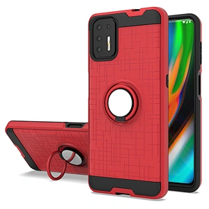New models back cover cell phone cases with 360 ring holder for Motorola G9 Play Plus