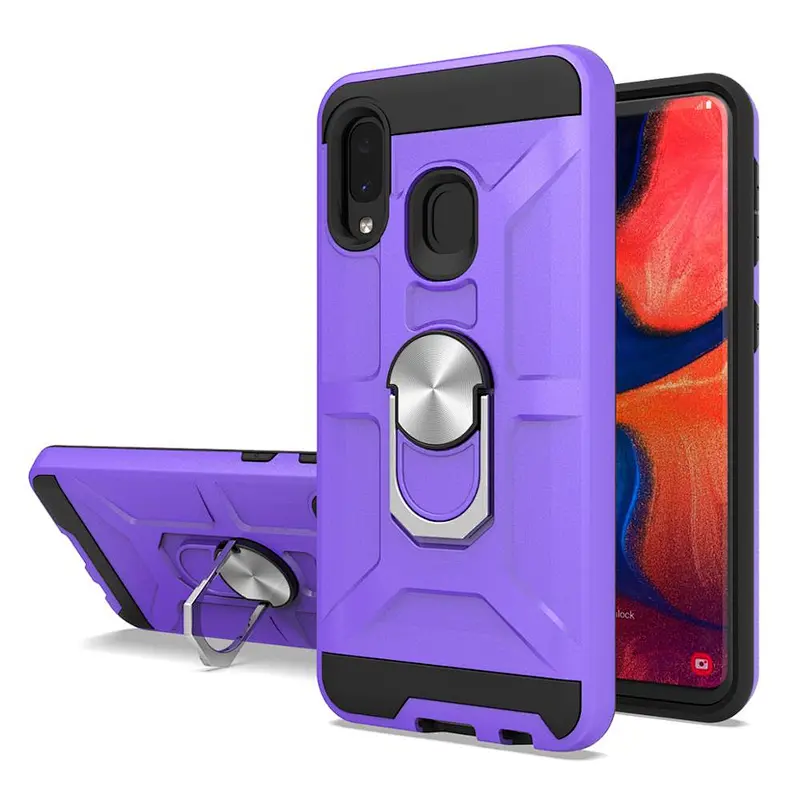 Mobile back top quality hard PC ring cover case for SAMSUNG A20 A10S A71 S10 LITE A01