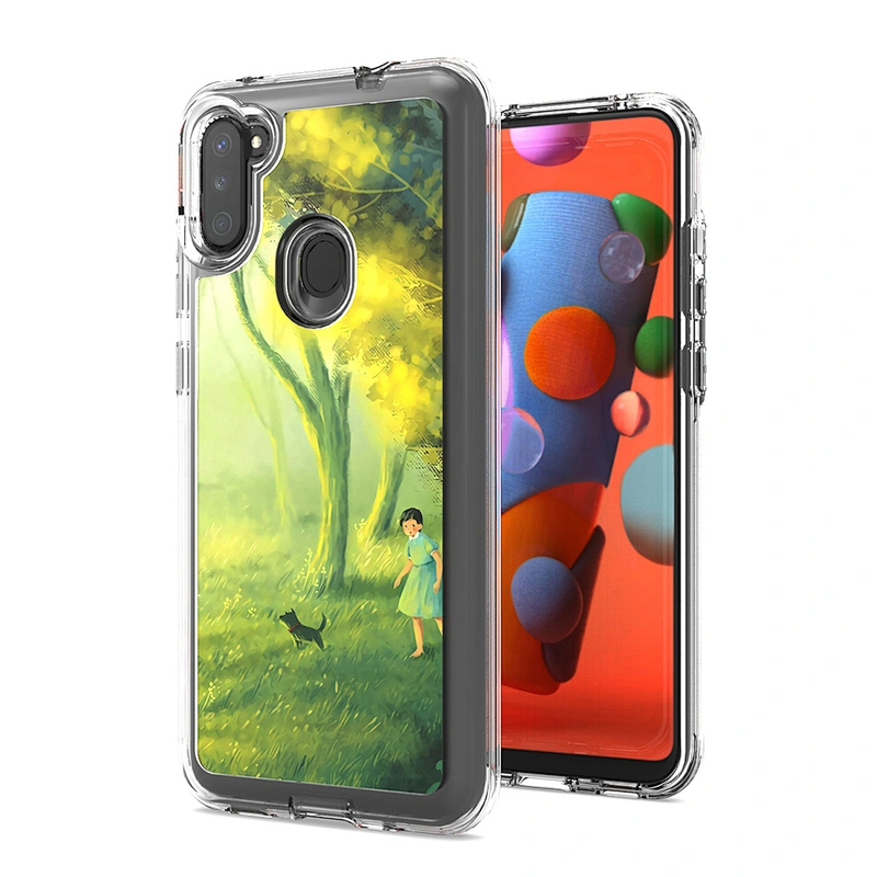 PC TPU 2 In 1 Customized girl imd phone case for SAMSUNG A91 A81 A71 A51 A21 A01 A11