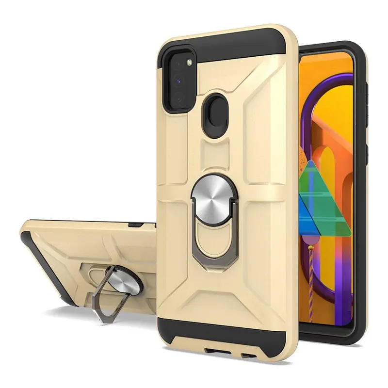 Fashionable tpu pc mobile phone cover case with ring holder kickstand for Samsung A10S A20S M30S