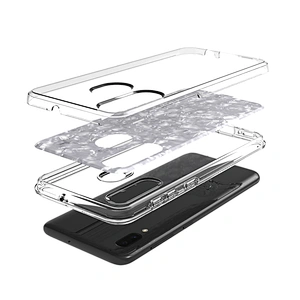 Shockproof Ultra Clear Transparent Glitter Mobile Phone Back Cases for Apple iPhone X XS