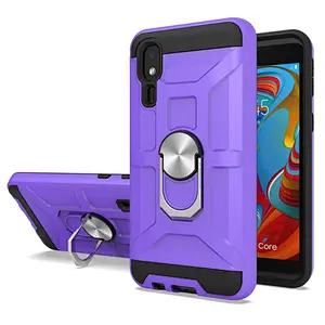 Hot selling TPU PC Phone Case design wholesale cell phone case with holder for MOTO E6