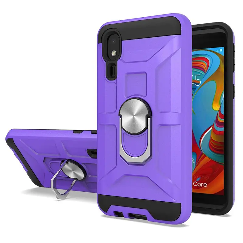 Hot selling TPU PC Phone Case design wholesale cell phone case with holder for MOTO E6