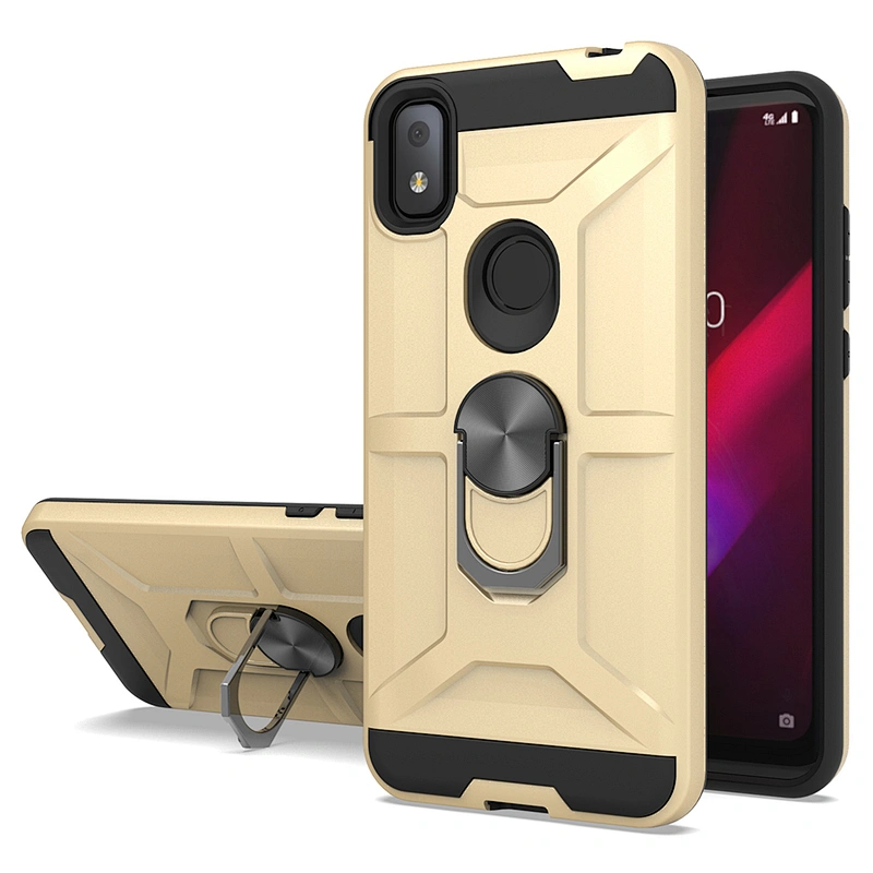 Metal ring put in finger antidrop matte finish cell phone case for TCL Revvl 4 Plus 5G