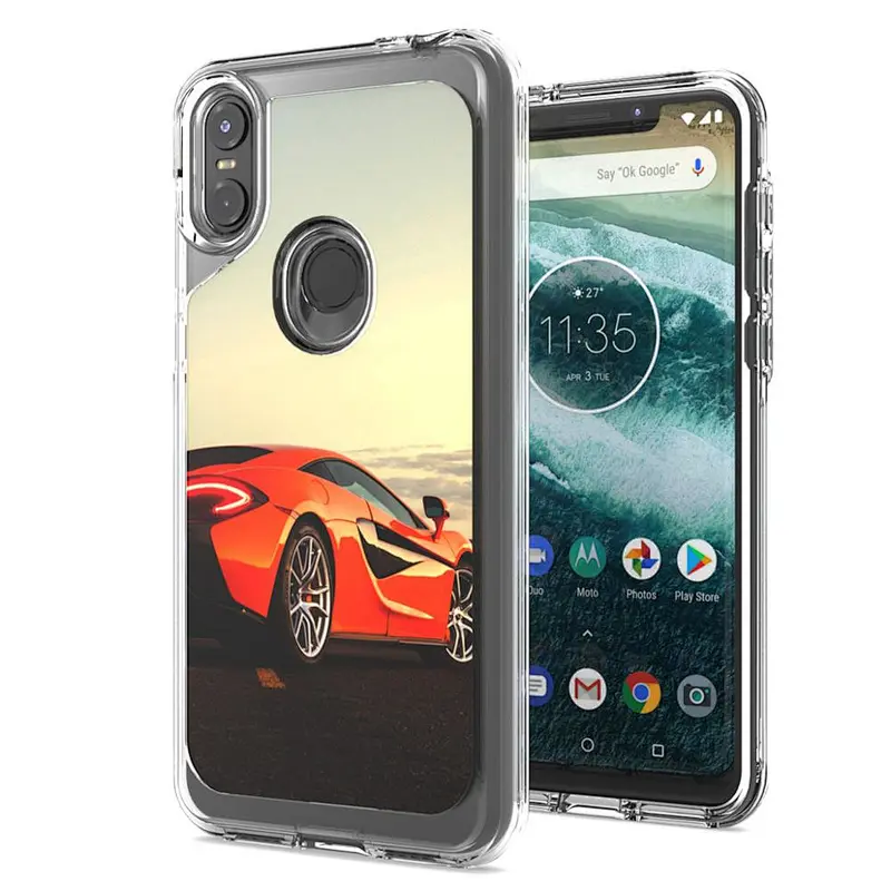 premium Custom TPU PC phone cover 2 IN 1 IMD Printing Phone Case for MOTO One/P30 play