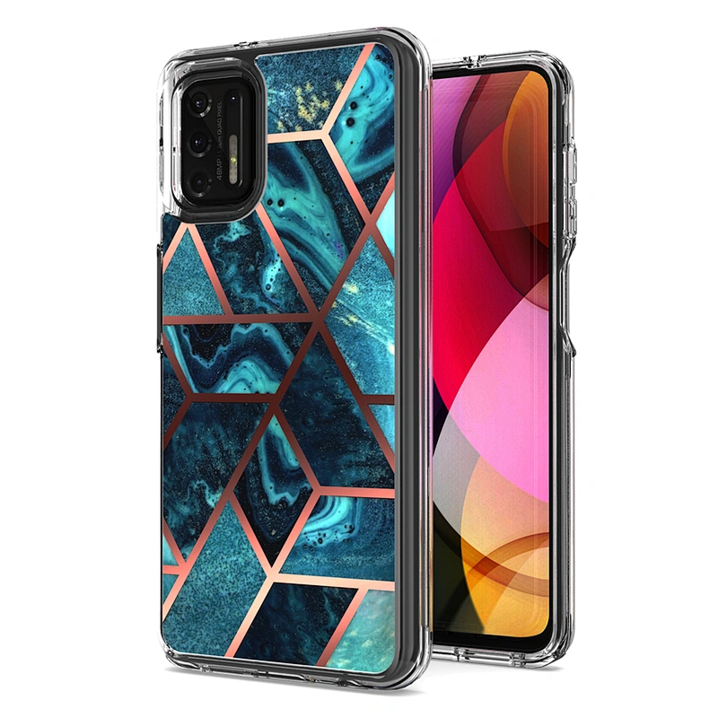 Double layer 2 in 1 fashion printable imd mobile phone cover case for Mototola G Play Power Stylus 2021