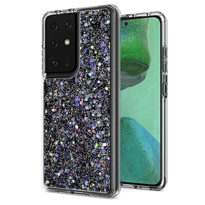 Fancy custom epoxy 2 in 1 tpu pc back cover cell phone case for Samsung S30 Plus Ultra