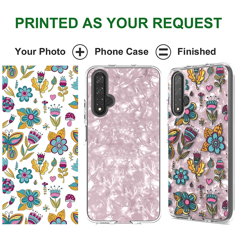 China Factory Direct Sale Phone Accessories TPU PC Glitter Custom Printed Mobile Case for Huawei Nova 5T