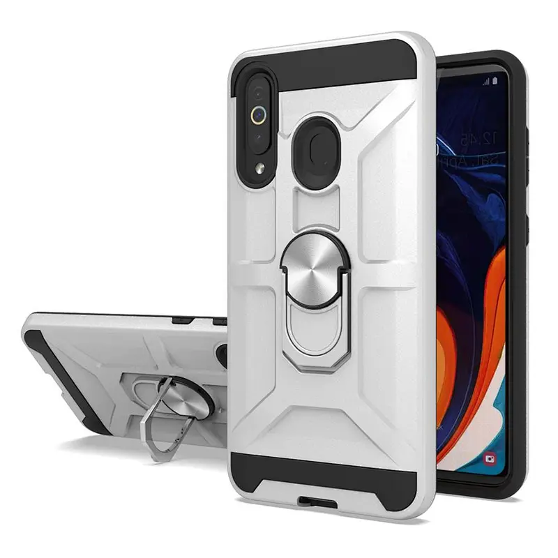 tpu pc 2 in 1 mobile phone cover for Samsung A60 shockproof phone cases with kickstand for Samsung M40