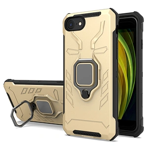 Exclusive iron design phone cases with upgraded metal ring with ring for iPhone 7 8 SE
