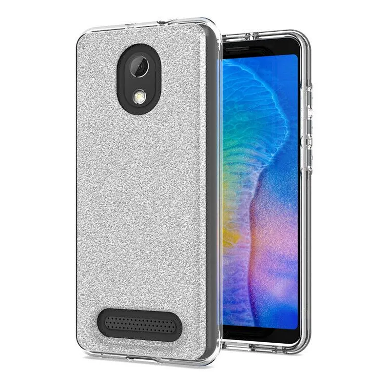 2020 Hot Sales 3 in 1 Custom Transparent Glitter Bling Phone Case For SamSung S20 Plus Ultra