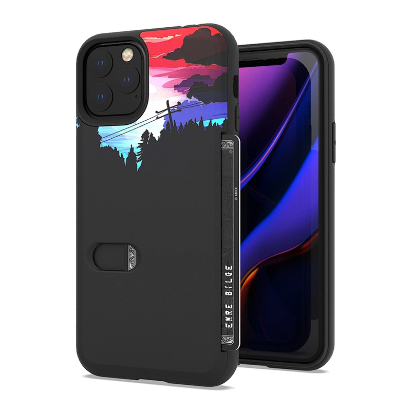 Shockproof Case OEM Printing Mobile Phone Shell with Card Slot for iPhone 11 Pro Max